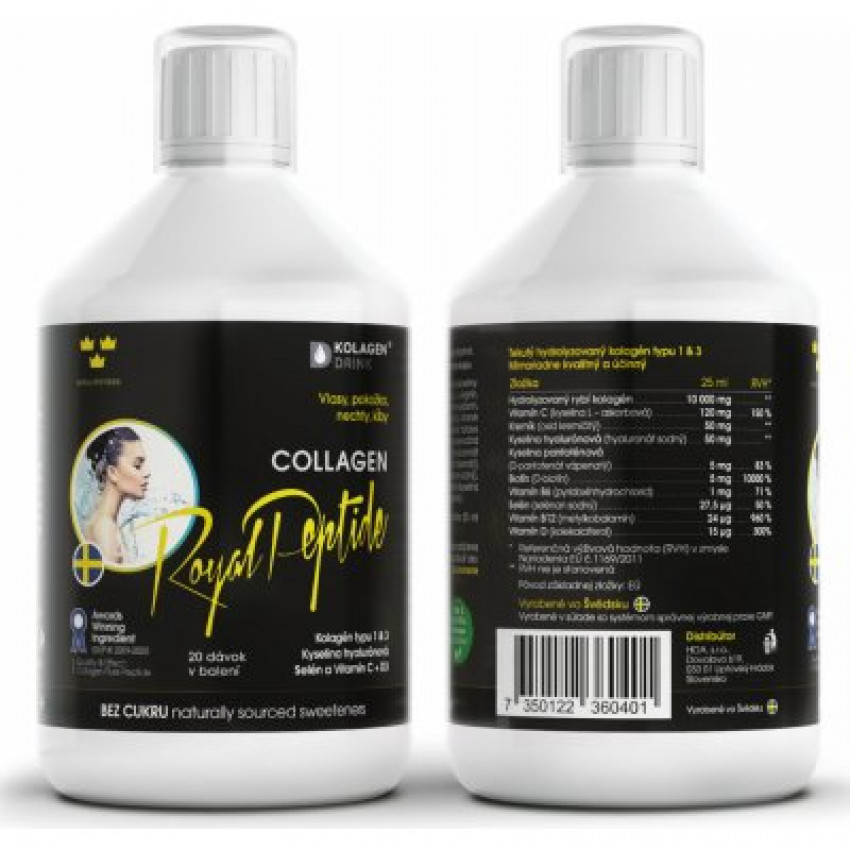 KolagenDrink Royal Peptide kolagén bez cukru